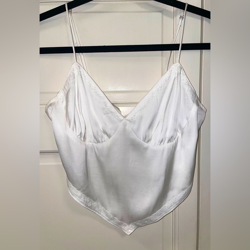 Cotton Candy LA Lace Trim Tie Back Tank